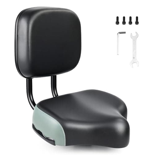 MEGHNA Large Bike Saddle with Adjustable Backrest