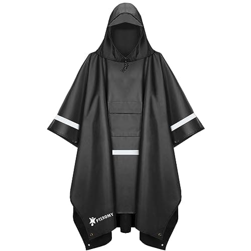 PTEROMY 3-in-1 Hooded Rain Poncho
