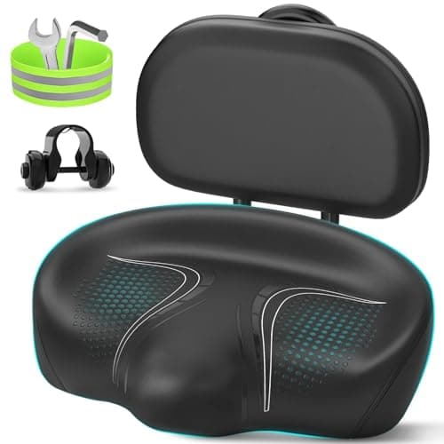 BLUEWIND Oversized Noseless Bike Seat with Backrest