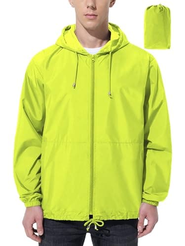 UIQUR Men's Packable Rain Jacket
