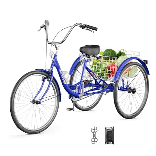 Brightpeak 1-Speed Adult Tricycle (24-inch and 26-inch)