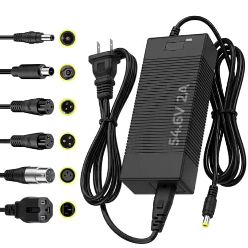 PUKOKAL 54.6V 2A Charger, 6 Plugs