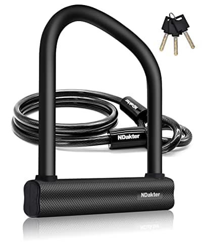 NDakter 18mm Heavy Duty U-Lock with 6 ft Cable