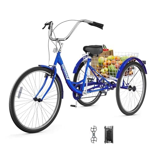 Max4out Adult Tricycle with Large Basket (24/26-inch)