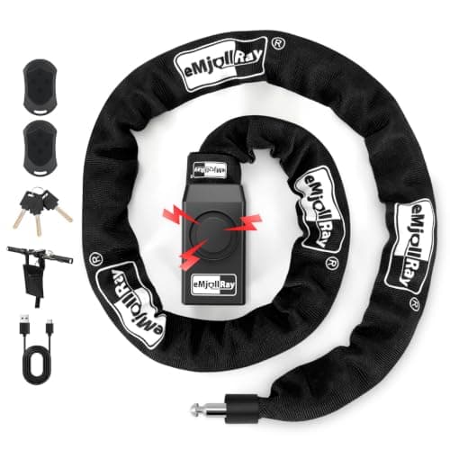 eMjollRay 4 ft Chain Lock with Alarm
