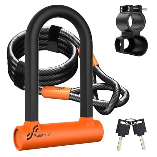 Sportneer U-Lock with 5 ft Cable