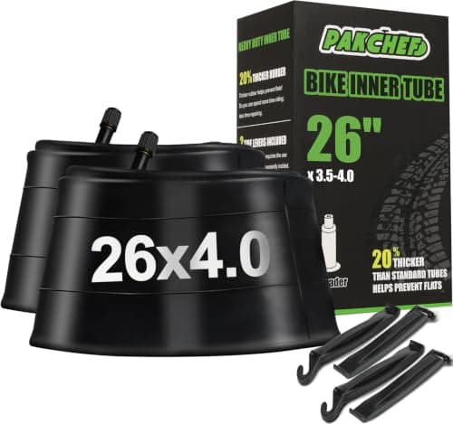 PAKCHEF Heavy Duty 26 x 4.0 Fat Bike Tube, 2 Pack