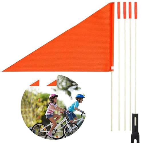 Uelfbaby 6 Ft Adjustable Orange Bike Safety Flag
