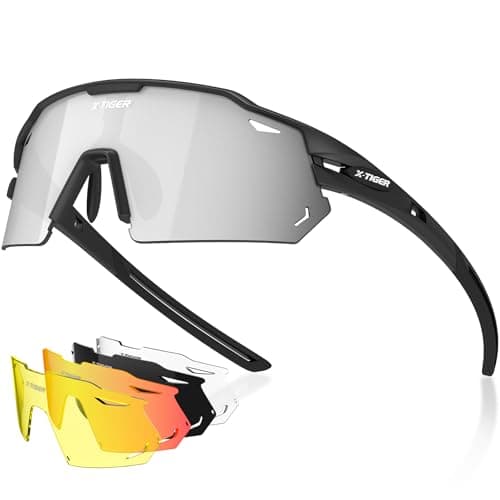 X-TIGER Polarized Cycling Glasses with 5 Lenses