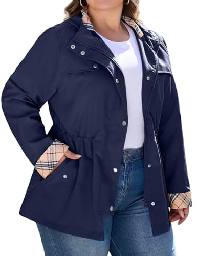 Bloggerlove Plus Size Women's Rain Jacket