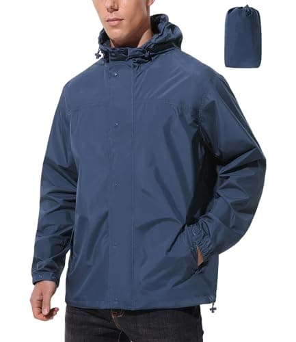 UIQUR Men's Lightweight Rain Jacket in XXL