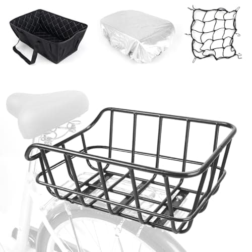 SAMRELAX Deep Rear Basket with Double-Sided Cover