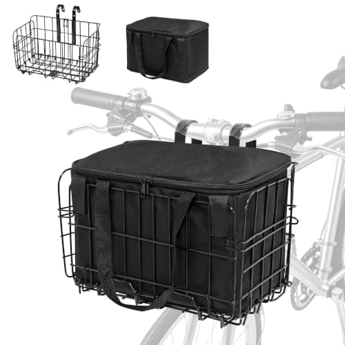 Yezmo Foldable Front Basket with PU Liner