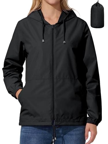 UIQUR Women's Cycling Rain Jacket in Black