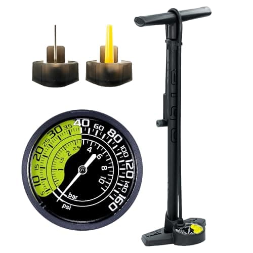 GIYO Dual-Scale Floor Pump with 3 Inch Gauge