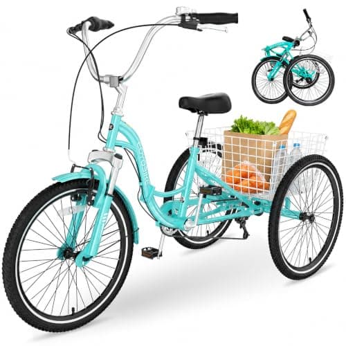 Slsy Adult Folding Tricycle (7-speed, 20/24/26-inch)