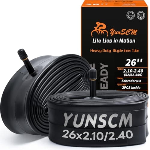 YunSCM Heavy Duty 26 x 2.10/2.40 Tubes, AV32mm, 2 Pack