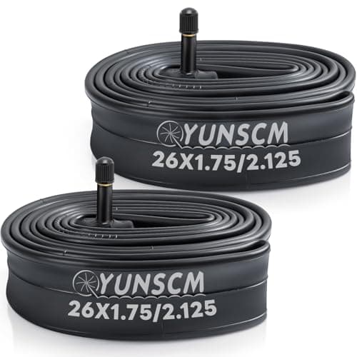 YunSCM 26 x 1.75-2.125 Bike Tubes, AV32mm Schrader, 2 Pack