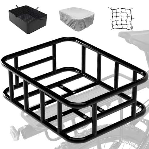 Auwey Rear Basket with Liner and Cargo Net