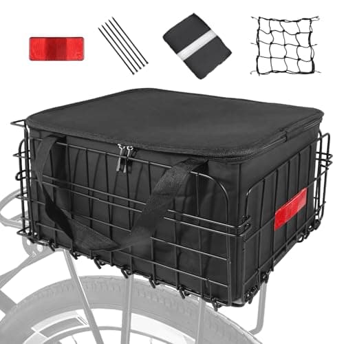 Lunies Folding Rear Basket with Waterproof Liner Bag