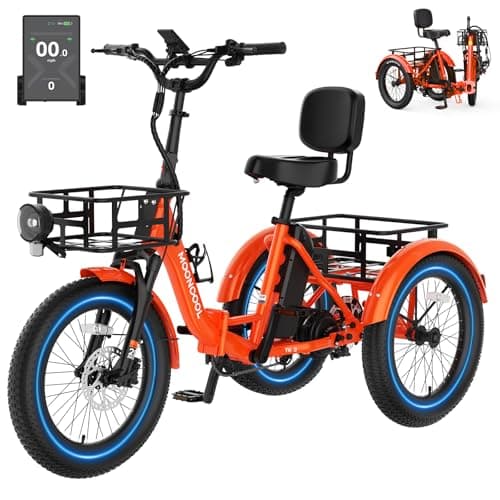 MOONCOOL 500W 20" Fat Tire Folding Electric Trike