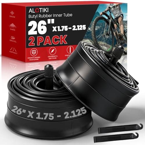 Alotiki 26 x 1.75/2.125 Inner Tubes, Schrader, 2 Pack