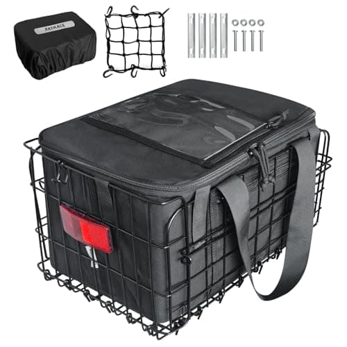 RAYMACE Folding Rear Basket with Insulated Liner