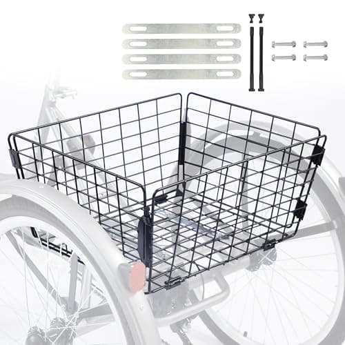 WEEROCK Folding Tricycle Rear Basket