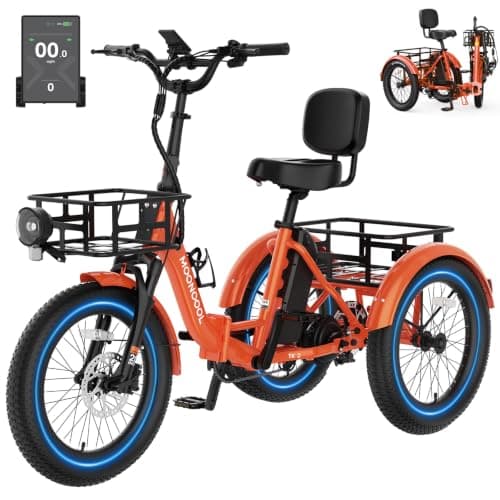 MOONCOOL 500W 48V Folding Electric Tricycle