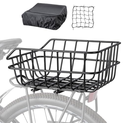 CXWXC Aluminum Rear Bike Basket