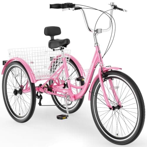 MOONCOOL Adult Tricycle, 7 Speed, 20/24/26 Inch