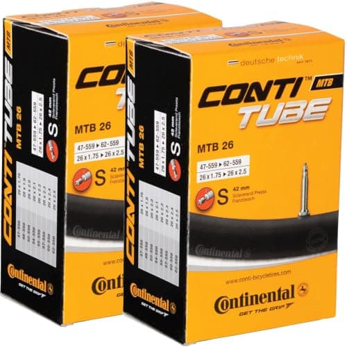 Continental MTB 26x1.75-2.5 Presta Tubes, 2 Pack