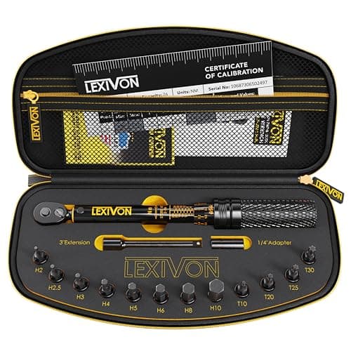 Lexivon Bike Torque Wrench 15-Piece Kit