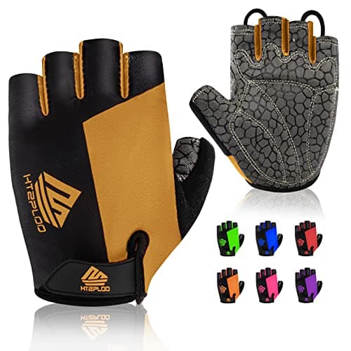 HTZPLOO Half Finger Padded Bike Gloves