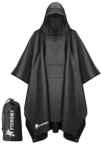 PTEROMY Hooded Rain Poncho