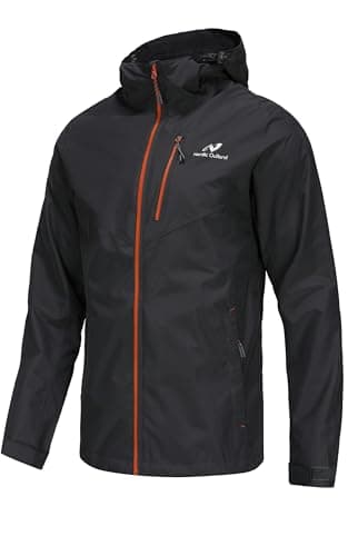 NORDIC OUTLAND Men's Mesh-Lined Rain Jacket