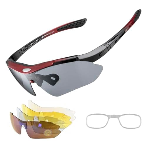 ROCKBROS Polarized Glasses with 5 Interchangeable Lenses