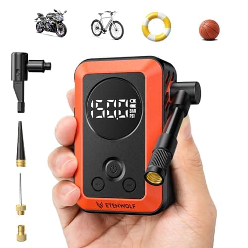 ETENWOLF S0 Mini Electric Bike Pump with Gauge