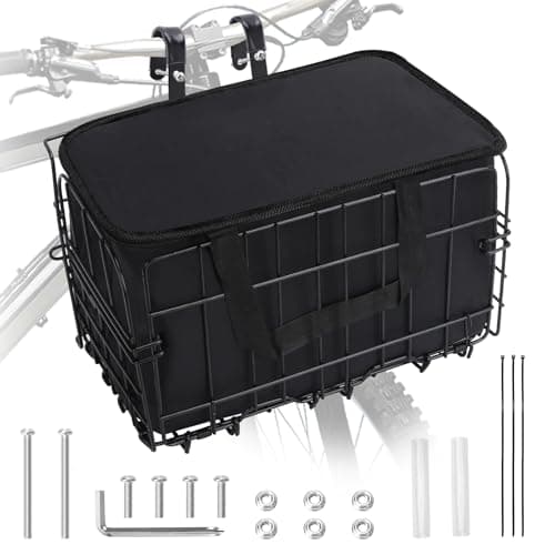 QUMMFA Foldable Bike Basket with Liner