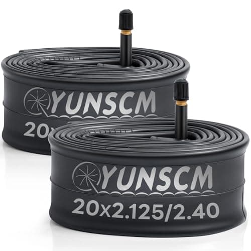 YunSCM 20 x 2.125-2.40 (54/64-406) Bike Tubes, 2-PCS