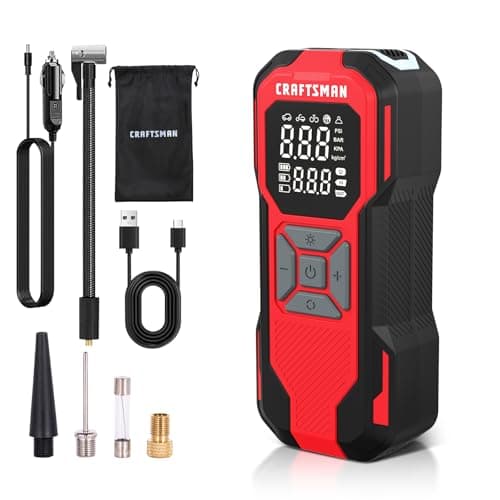 CRAFTSMAN Cordless Tire Inflator, 6000mAh