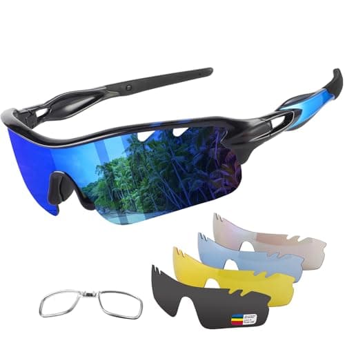 BangLong Polarized Sports Sunglasses with 5 Lenses