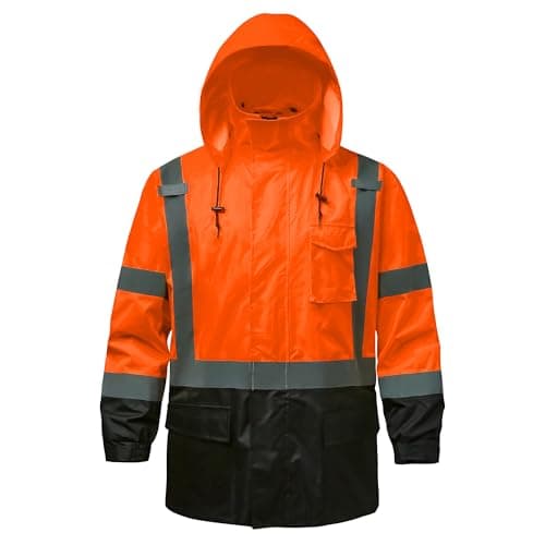 DPSAFETY Class 3 High-Visibility Rain Jacket