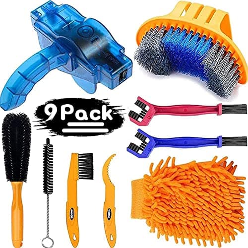 focopot 9 Piece Cleaning Brush Kit with Chain Scrubber