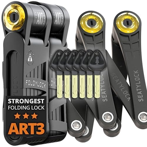 Seatylock Folding Lock Sold Secure Gold, Set of 2