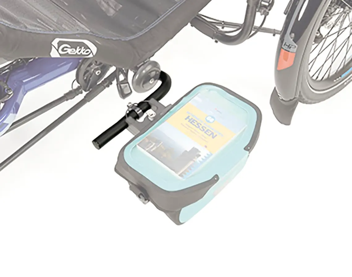 HP Velotechnik Recumbent side bag mount example